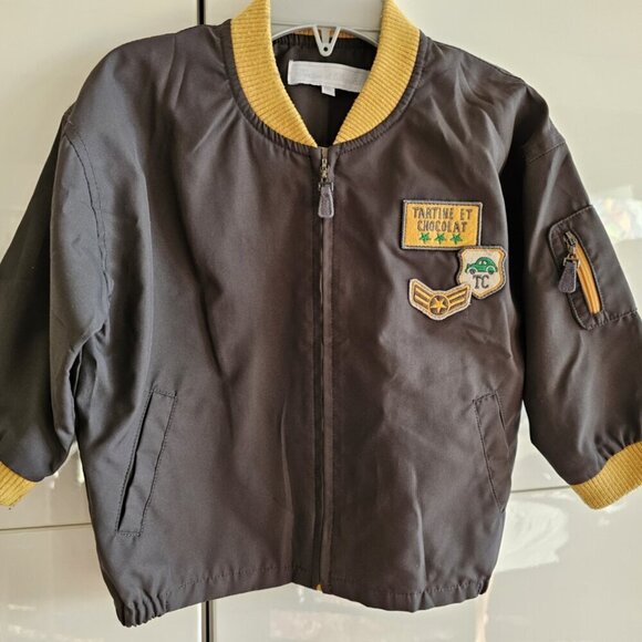 Tartine Et Chocolat Baby Bomber Varsity Aviator Jacket - Picture 2 of 11